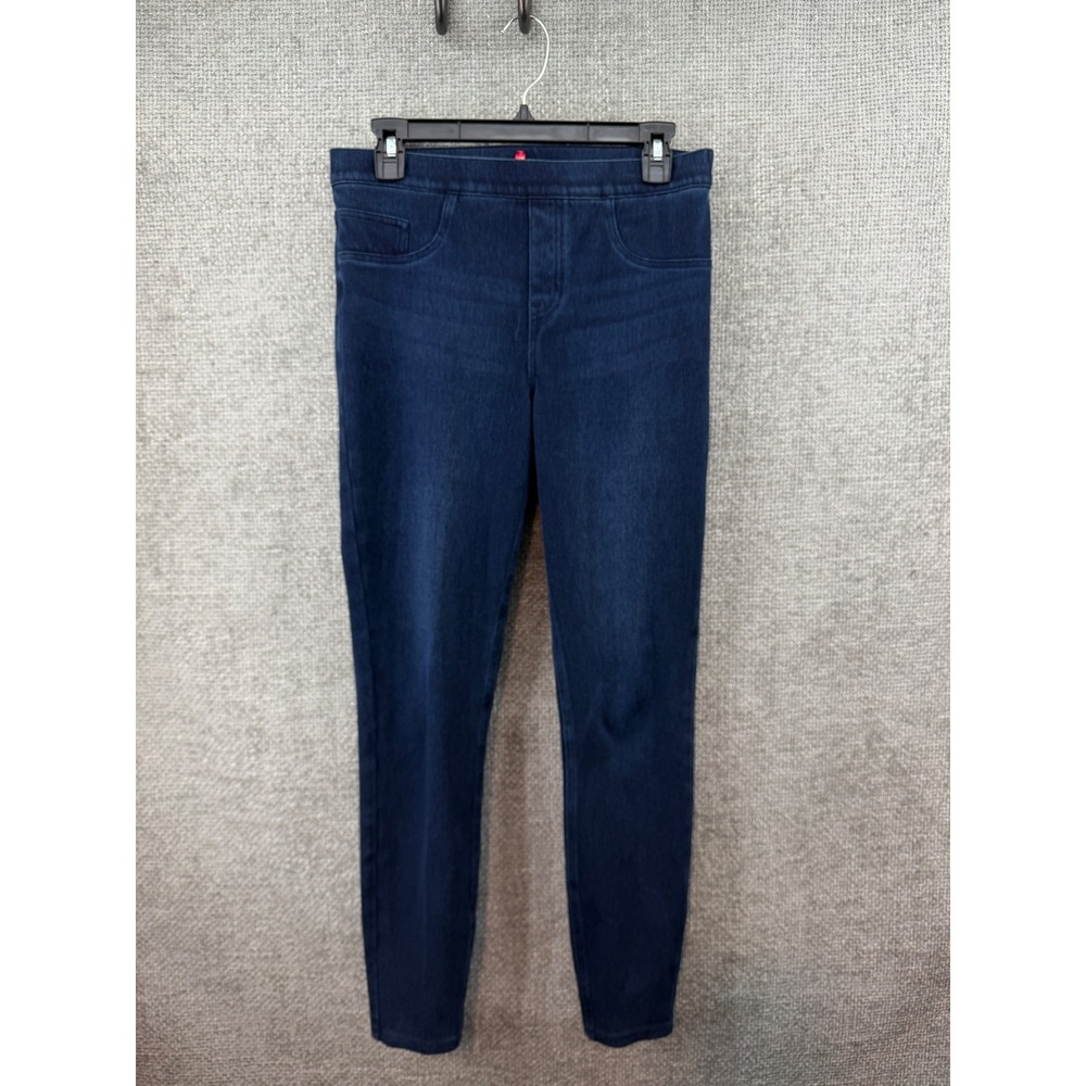 Spanx Jean-ish Leggings Women's Medium Blue Slimming High Rise Denim Lightweight